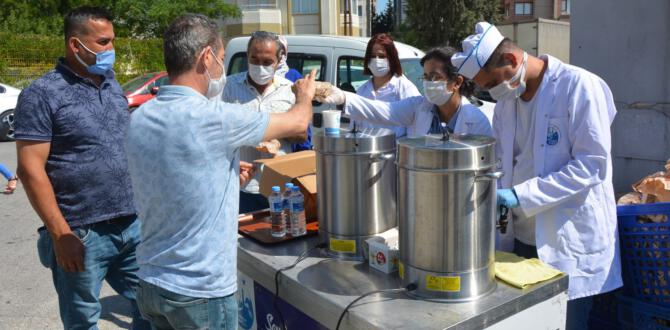 antakya belediyesi ekiplerinden lgs sinav oncesi cay simit ikrami hatay yeni haber gazetesi
