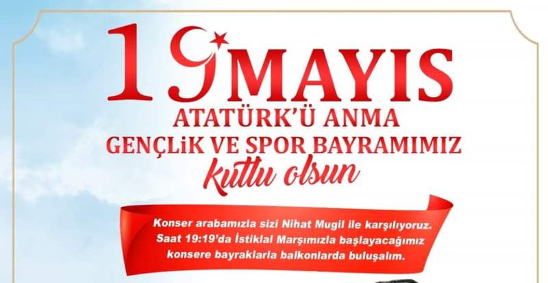 SAMANDAĞ 19 MAYIS COŞKUSUNU BALKONLARDA YAŞAYACAK