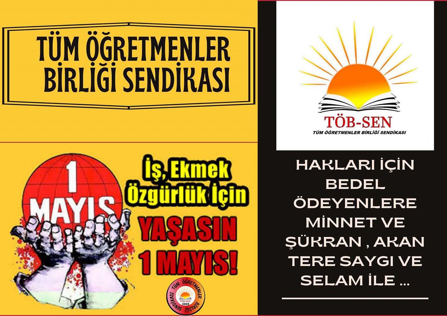 TÖBSEN HATAY: YAŞASIN 1 MAYIS