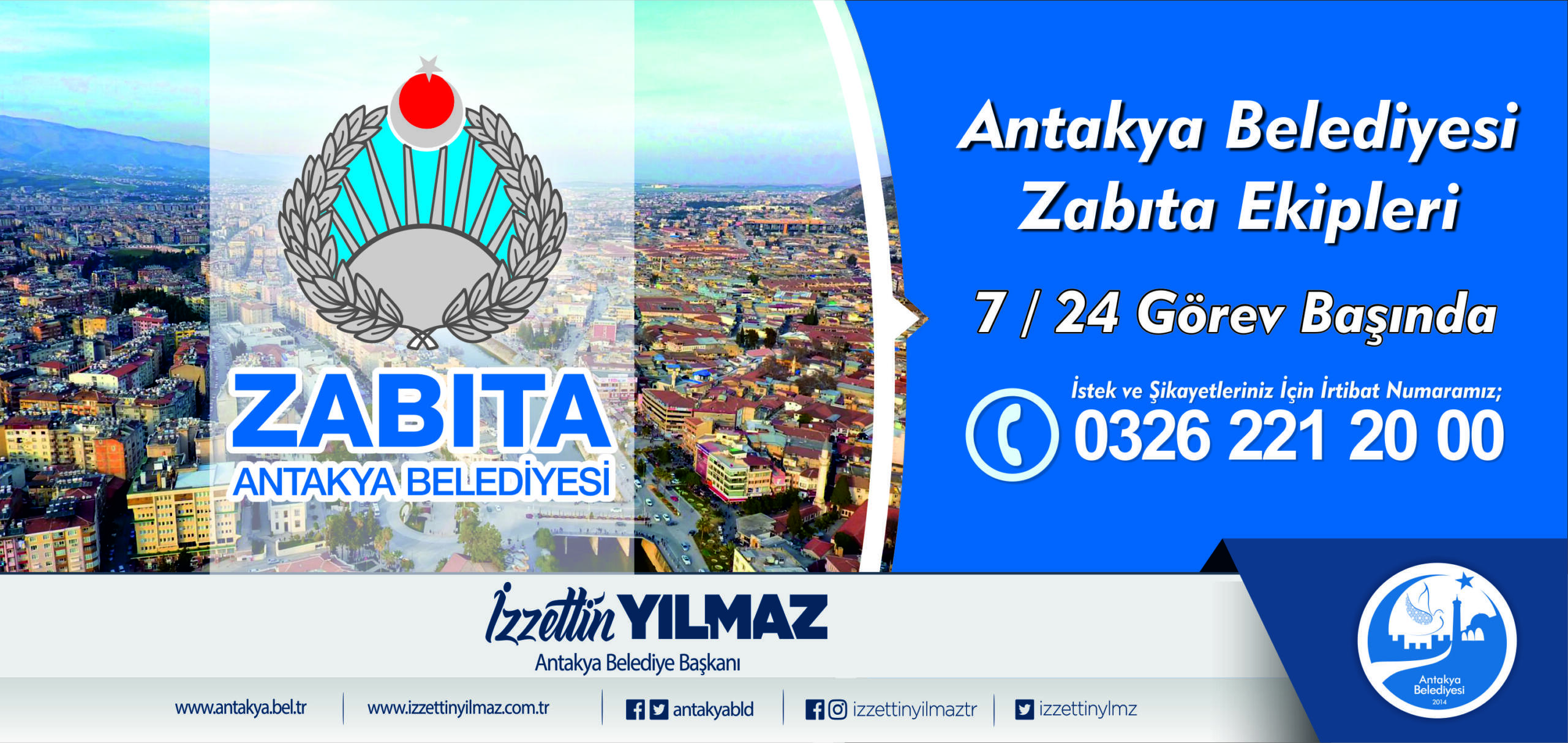 ANTAKYA BELEDİYESİNDE ZABITA 7/24 GÖREV BAŞINDA