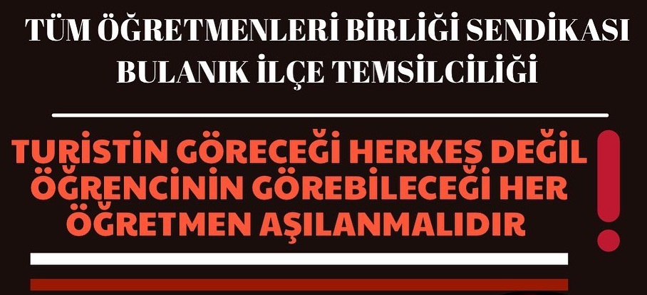 TÖBSEN: Tüm öğretmenler aşılanmalıdır