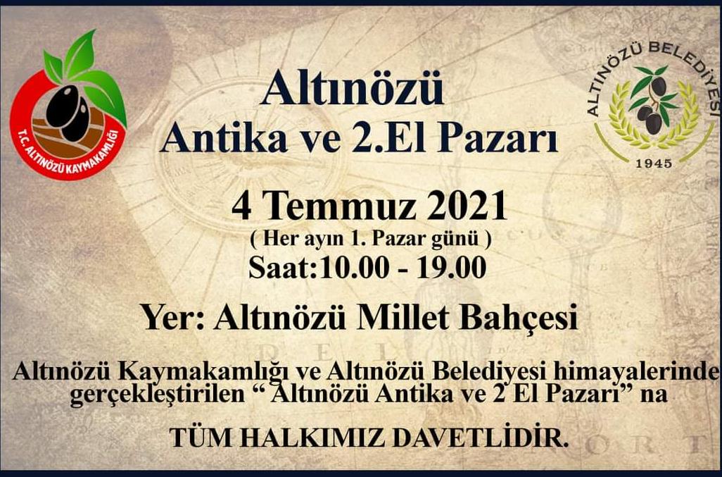 Antika pazarı Altınözü’nde hayat bulacak