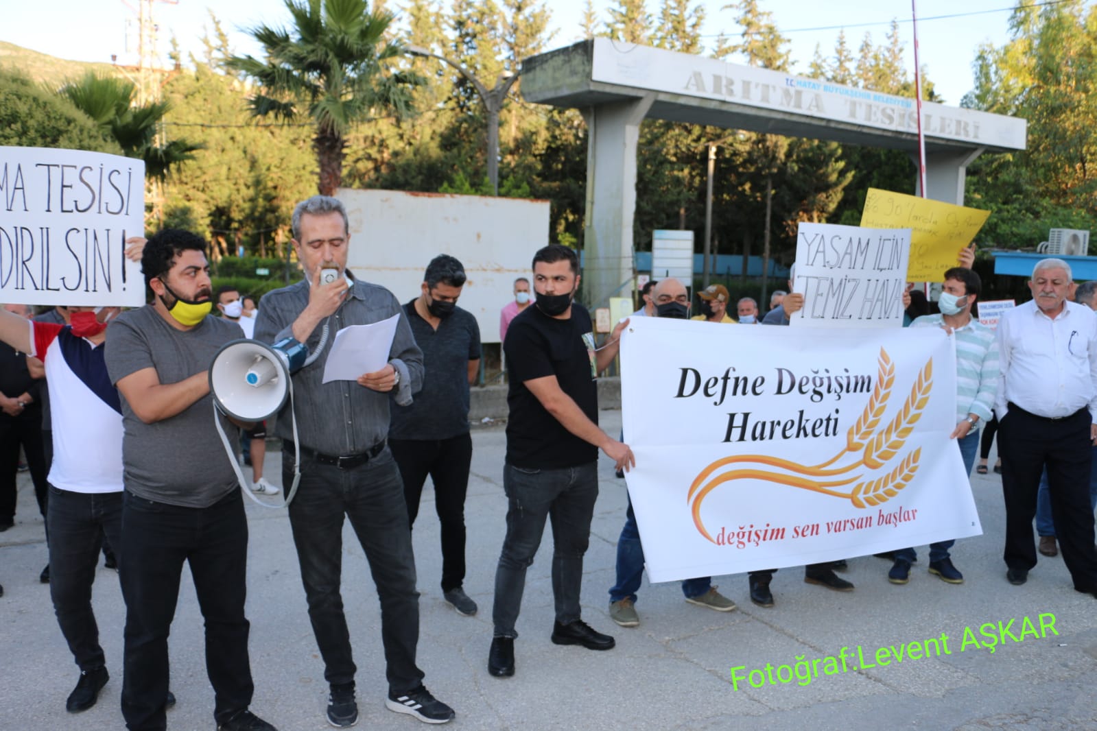 Defne Değişim Hareketi’nden arıtma tesisi eylemi