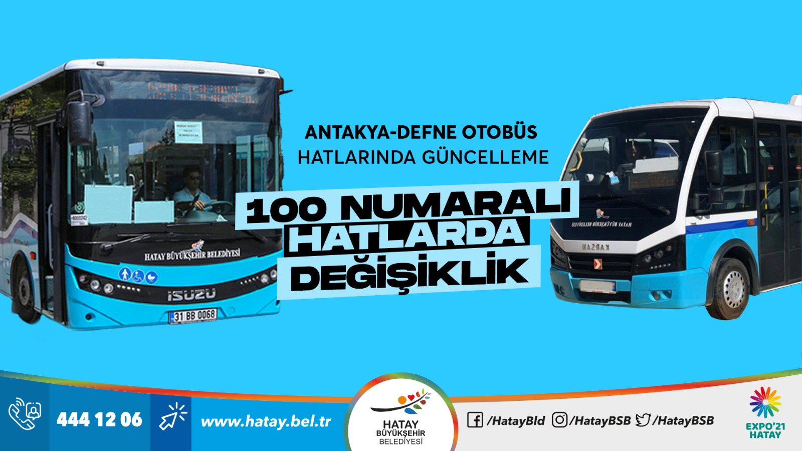 Antakya-Defne otobüs hatlarında güncelleme