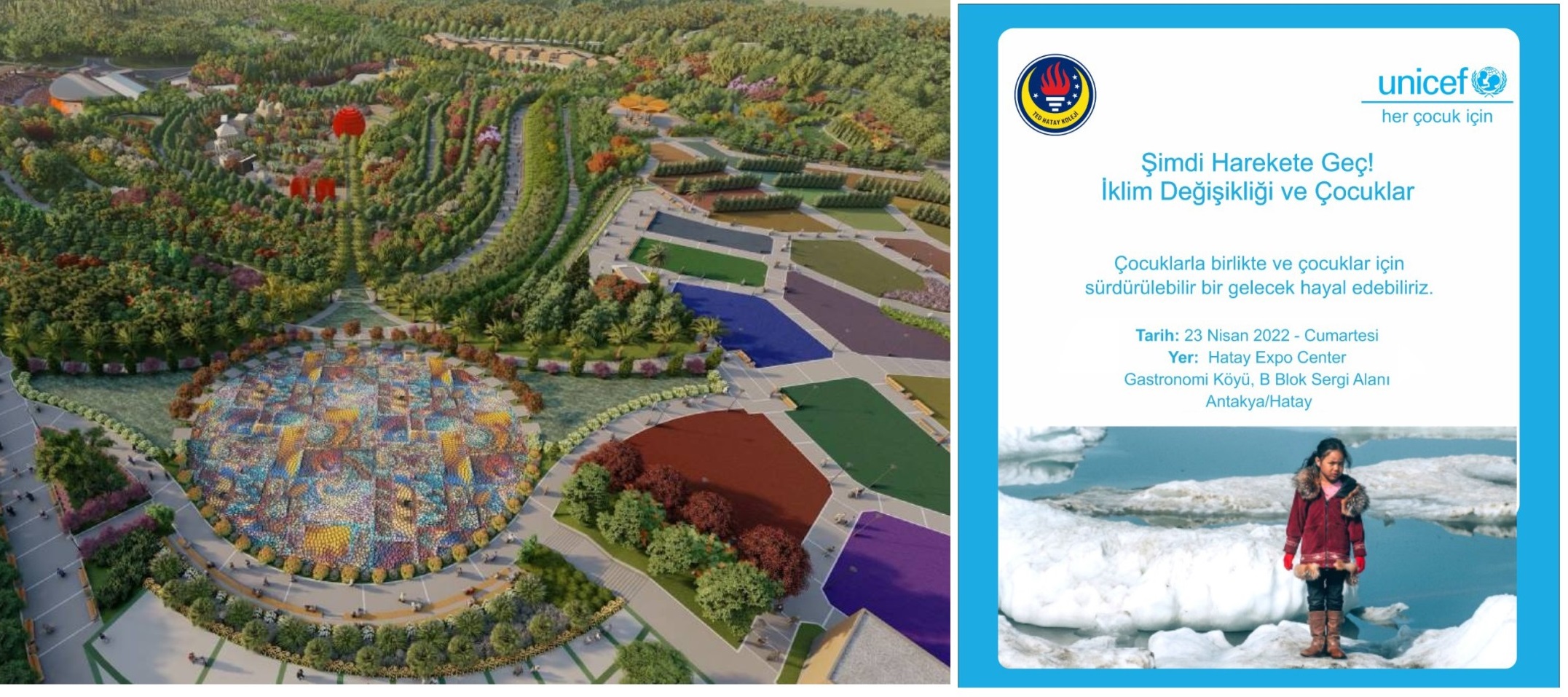 İKLİM DEĞİŞİKLİĞİ VE ÇOCUKLAR SERGİSİ EXPO ANTAKYA ALANINDA