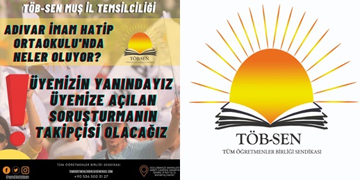 TÖB-SEN Muş’ta üye öğretmene sahip çıktı