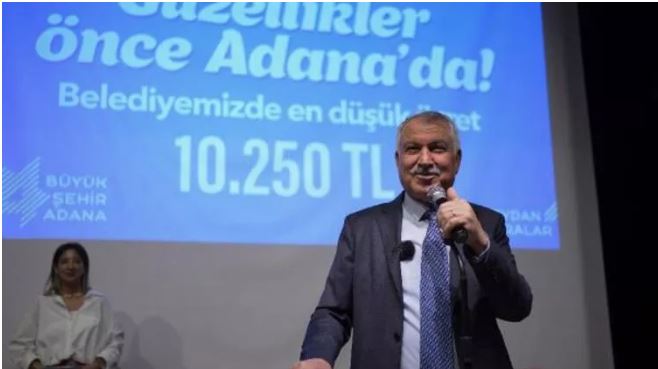 Adana BB’de en düşük ücret 10 bin 250 lira oldu