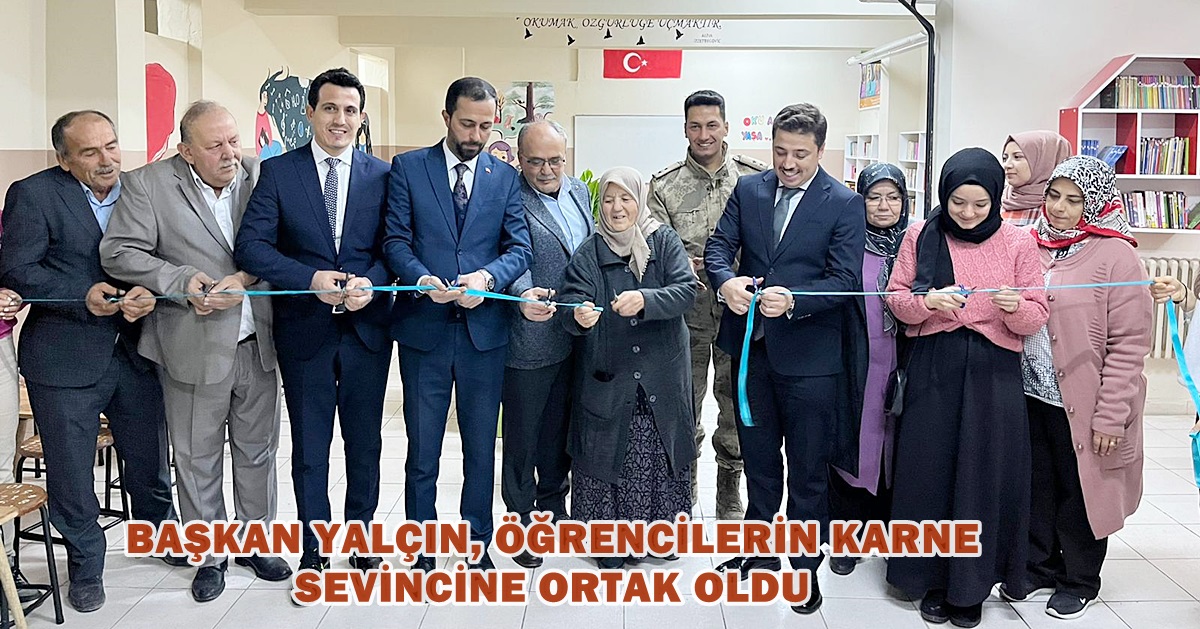 BAŞKAN YALÇIN, ÖĞRENCİLERİN KARNE SEVİNCİNE ORTAK OLDU