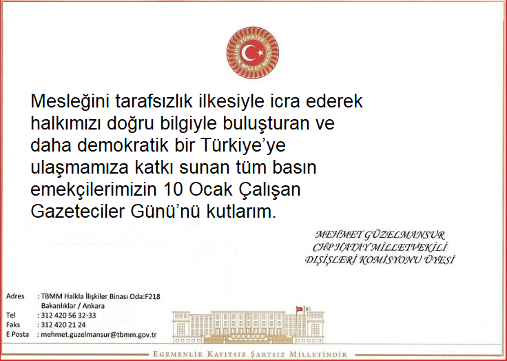 GÜZELMANSUR: 10 OCAK GAZETECİLER GÜNÜ KUTLU OLSUN