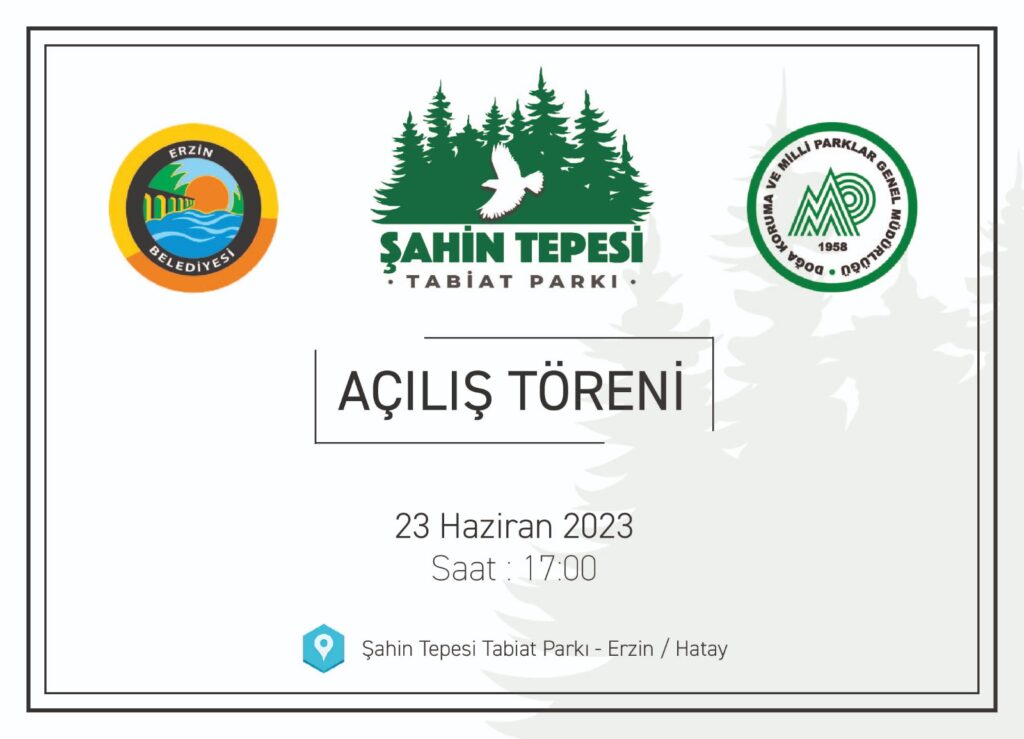 Erzin Şahin Tepesi Tabiat Parkı açılacak