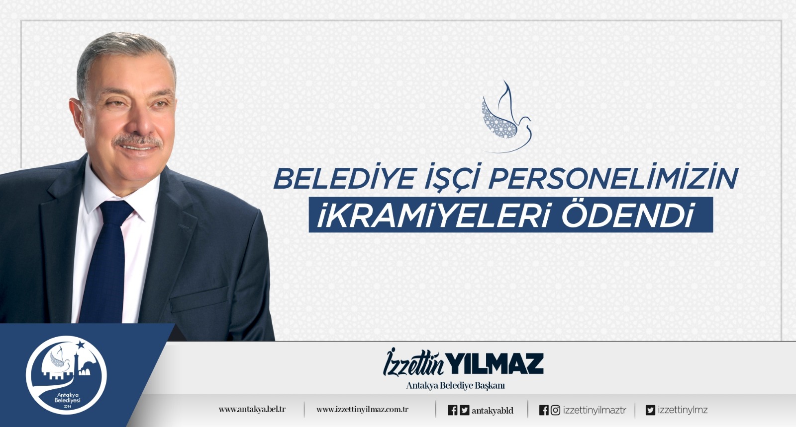 ANTAKYA BELEDİYESİ İŞÇİ PERSONELİNE İKRAMİYELERİ ÖDENDİ   