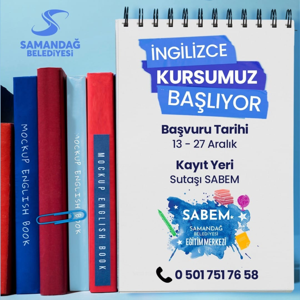 SAMANDAĞ BELEDİYESİ ÜCRETSİZ İNGİLİZCE DİL KURSU BAŞLIYOR.