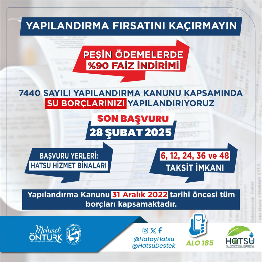YAPILANDIRMADA SON TARİH 28 ŞUBAT 2025 2022 ÖNCESİNE YAPILANDIRMA SONRASINA TAKSİTLENDİRME