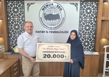 Hatay’ın Gururu Sevde Yanmaz’a 20 Bin Liralık Birincilik Ödülü