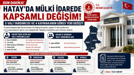 HATAY’DA MÜLKİ İDAREDE KAPSAMLI DEĞİŞİM