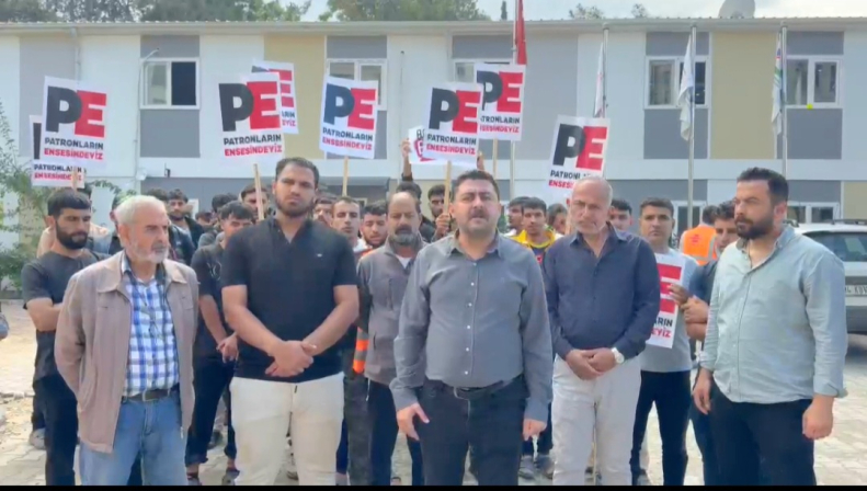 EMLAK KONUT ŞANTİYESİNDE İŞÇİ EYLEMİ: “İŞÇİYİZ, HAKLIYIZ, KAZANACAĞIZ!”